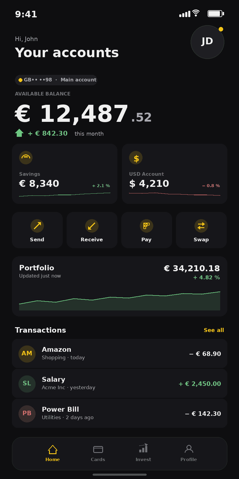 Applicazione mobile attiva